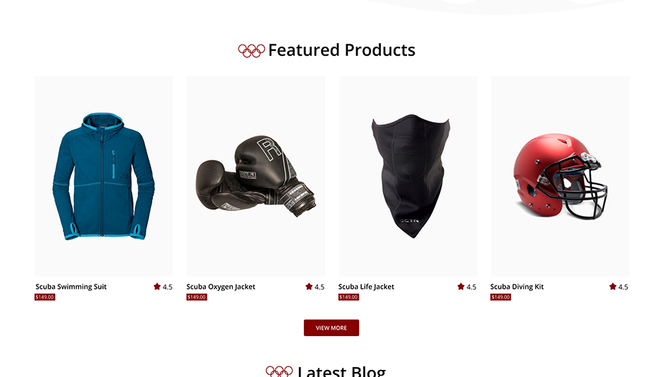 Sports Store WordPress Theme