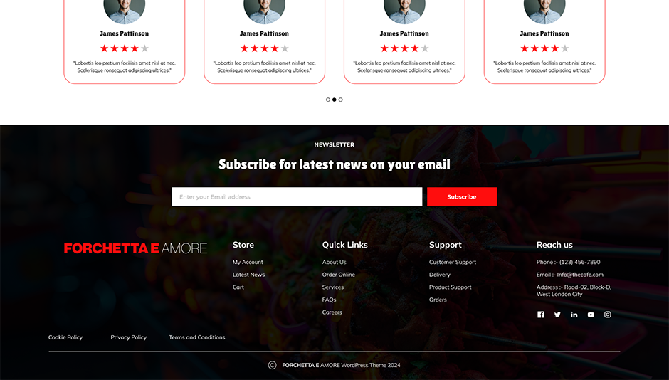Italian Restaurant WordPress theme