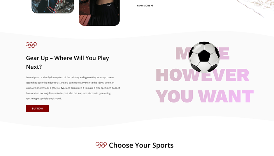 Sports Store WordPress Theme