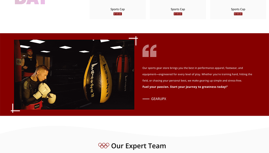 Sports Store WordPress Theme