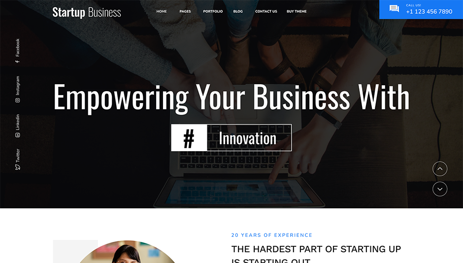 free-startup-wordpress-theme