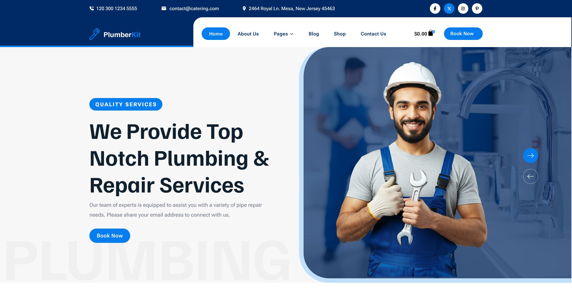 Plumber WordPress Theme Professional Plumbing & Handyman Services