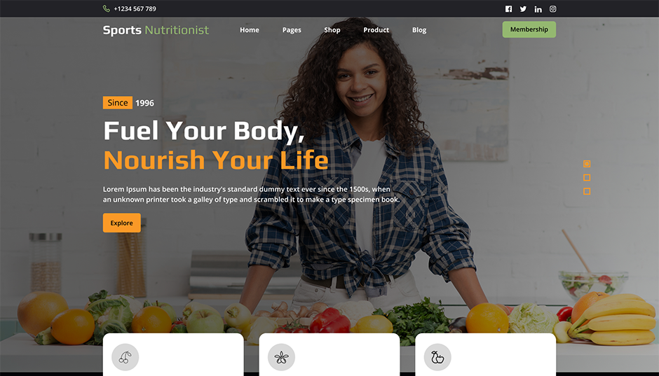 Sports Nutritionist WordPress Theme