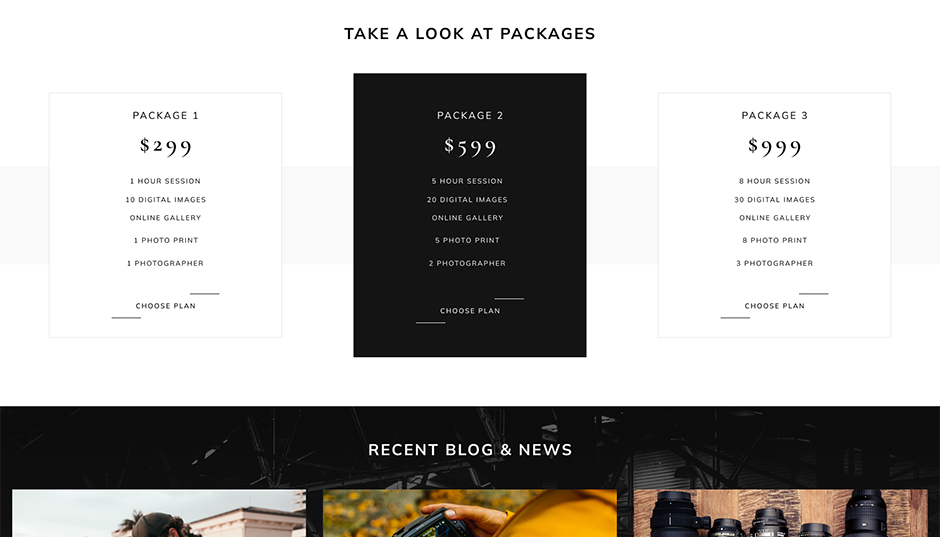 Photographer WordPress Theme