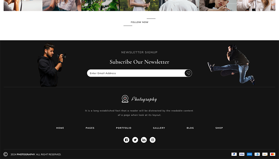 Photographer WordPress Theme