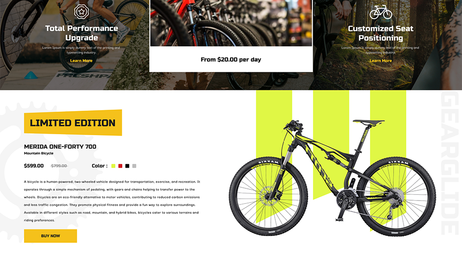 Bike Rental Services WordPress Theme