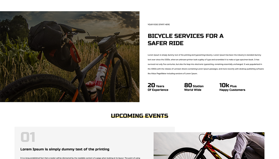 Bike Rental Services WordPress Theme