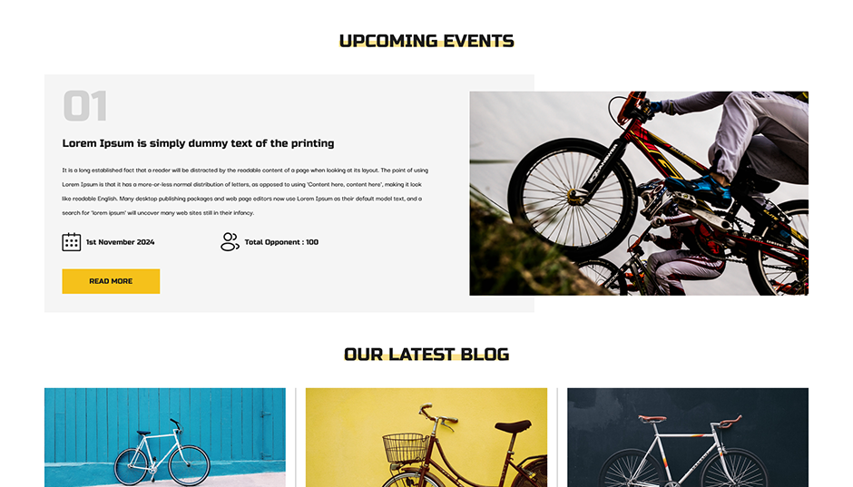 Bike Rental Services WordPress Theme