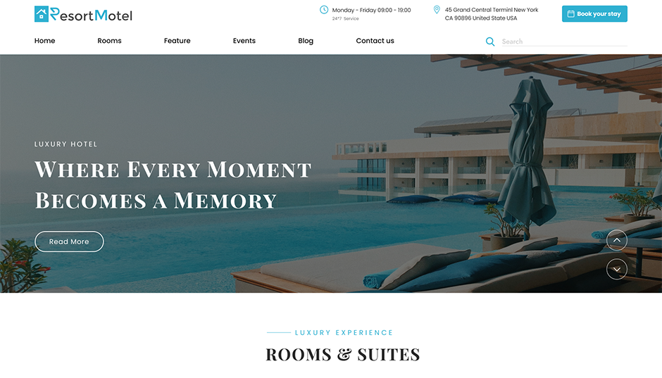 Resort Motel WordPress Theme