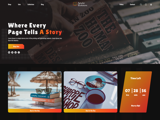 Free Bookstore WordPress Theme