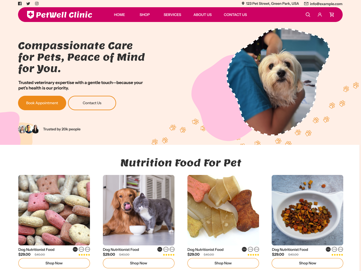 Free Pet WordPress Theme