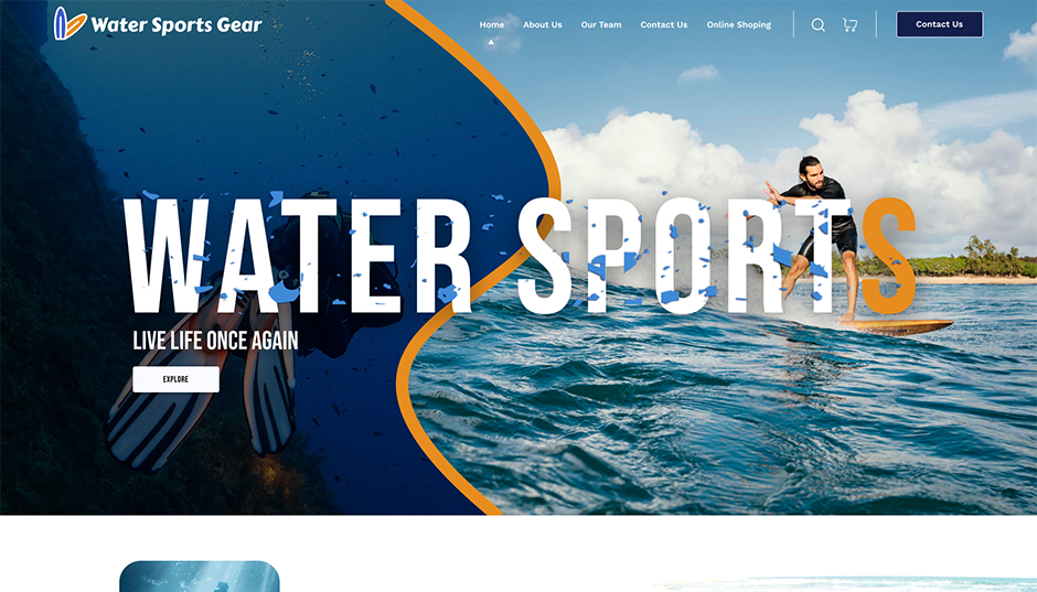 Water Sports WordPress Theme| Explore Aquatic Thrills