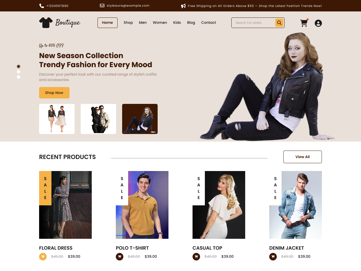 Free Clothing Marketplace WordPress Theme