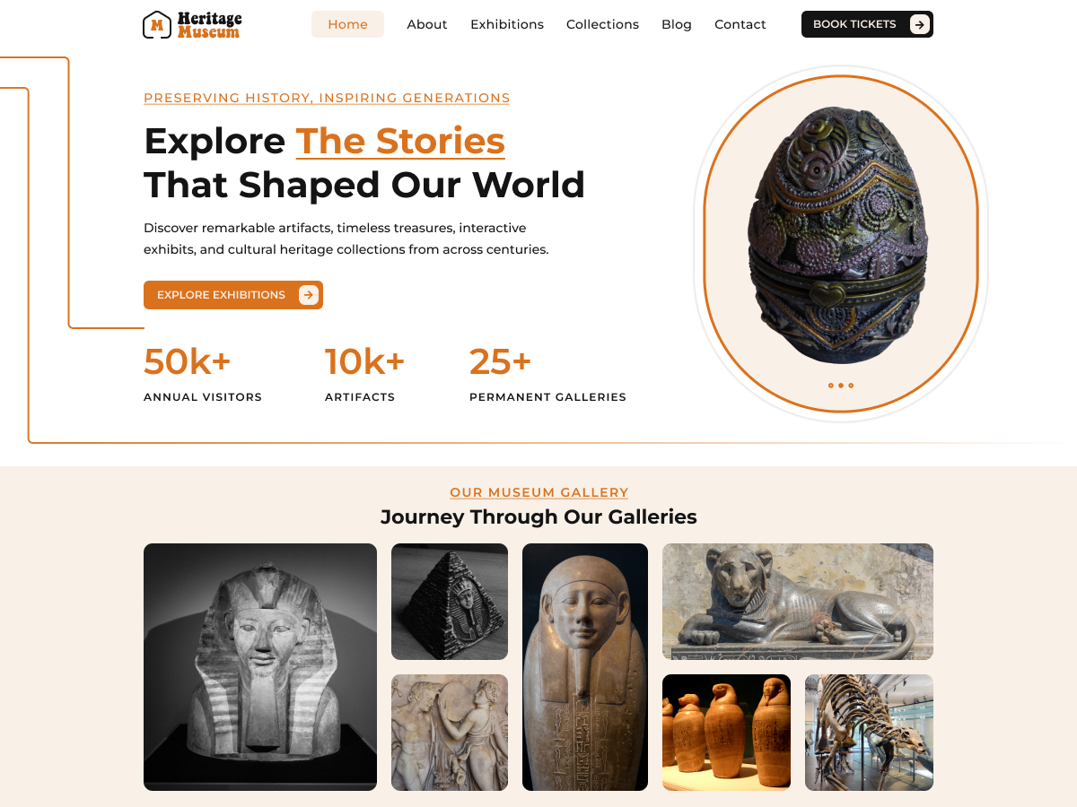 Free museum WordPress theme