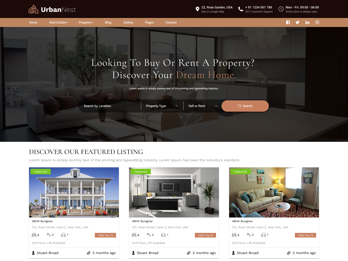 Free Property Dealer WordPress Theme