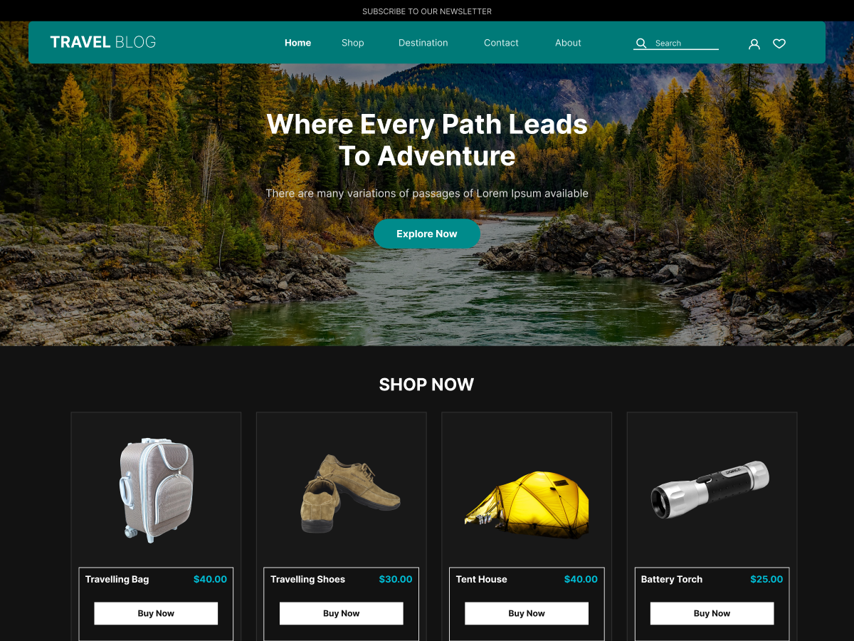 Free Travel Blog WordPress Theme