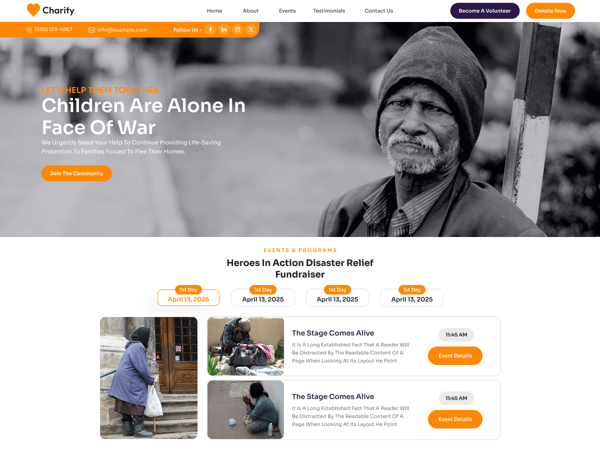 Free Charity WordPress Theme