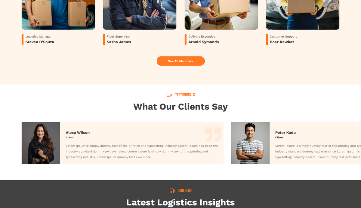 Transport WordPress Theme