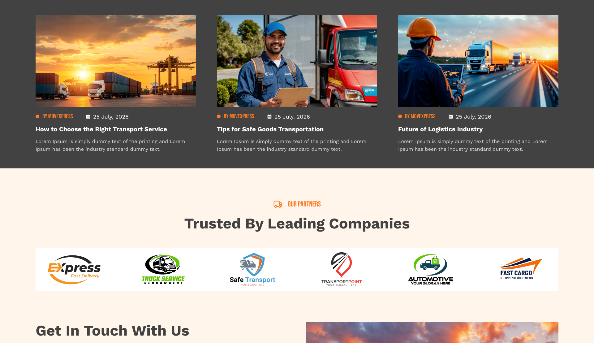 Transport WordPress Theme
