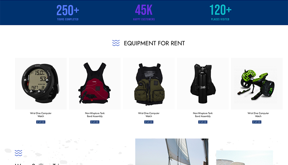 water-sports-rental-wordpress-theme