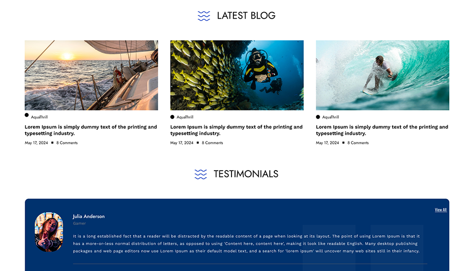 water-sports-rental-wordpress-theme